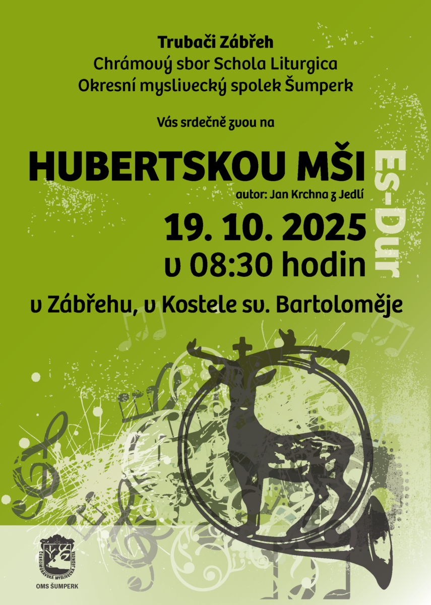 HUBERTSKÁ MŠE 19. 10. 2025 ZÁBŘEH