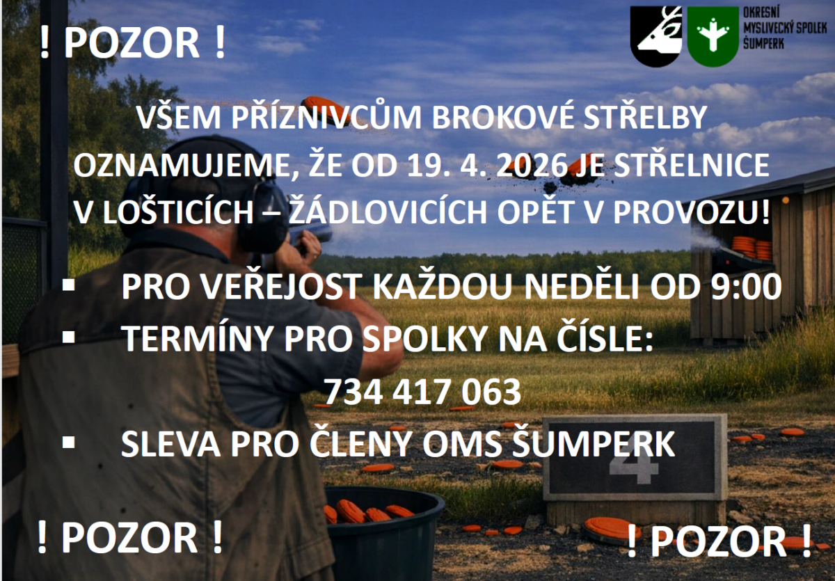BROKOVÁ STŘELNICE ŽÁDLOVICE OPĚT V PROVOZU!!!