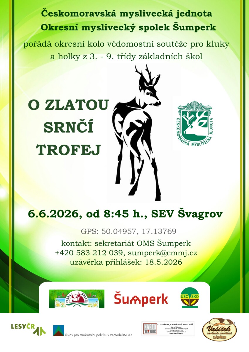 O ZLATOU SRNČÍ TROFEJ ŠVAGROV 6. 6. 2026