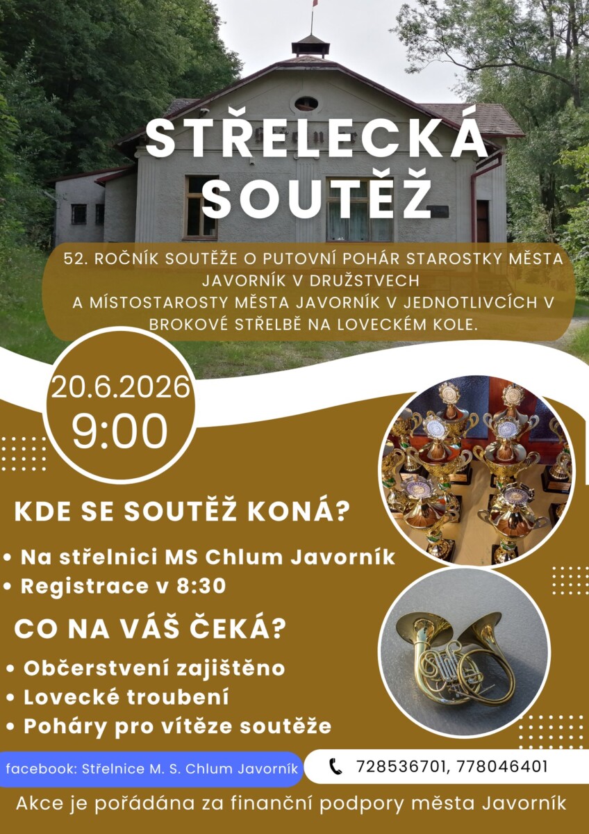 Střelecká soutěž starosty města Javorník 20.6.2026
